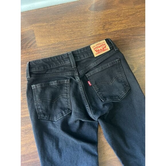 Levi’s Superlow Bootcut Jeans 26 Black Y2K Low Rise Stretch Denim Classic Fit - Picture 6 of 6